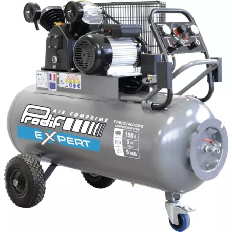 COMPRESSEUR A AIR 150L 3CV MONOPHASE 22,8M3 P - ref. 1940027 | TP Agri