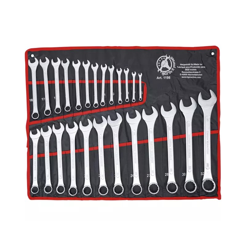 CLES MIXTES METRIQUES 6 A 32 MM TROUSSE DE 25 - ref. BG1198 | TP Agri