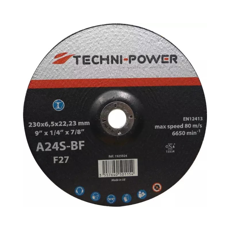 DISQUE A EBARBER METAL INOX MOYEU DEPORTE 230 - ref. 1925924 | TP Agri