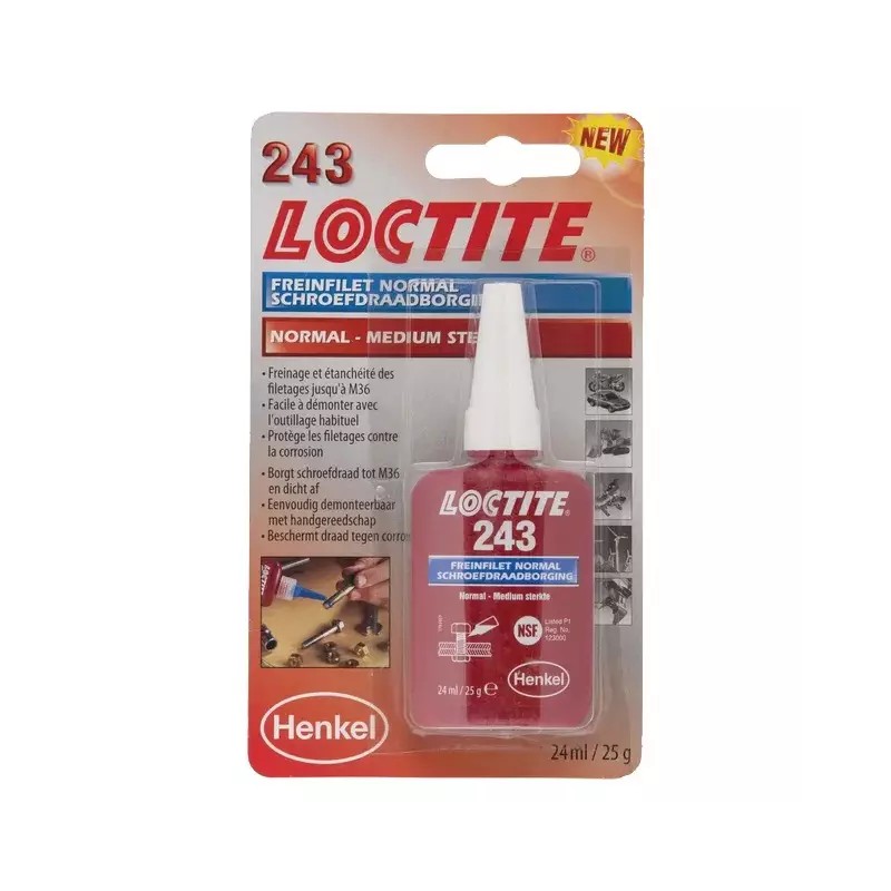 FREIN FILET MOYEN 243 FLACON 24 ML LOCTITE - ref. 1982428 | TP Agri