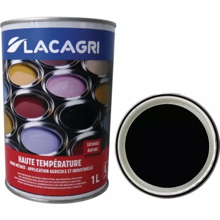 PEINTURE HAUTE TEMPERATURE NOIRE POT 1L LACAG - ref. 1676449 | TP Agri