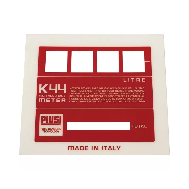 PLAQUE COMPTEUR K44 PIUSI - ref. 258518 | TP Agri