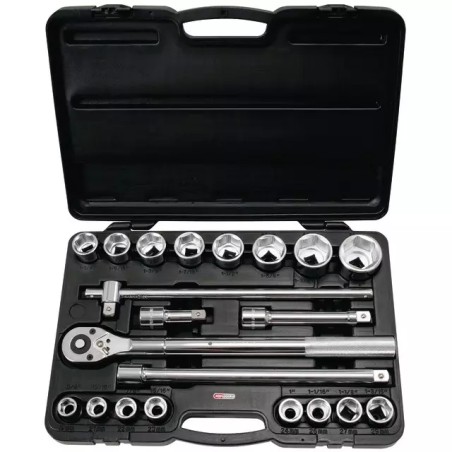 DOUILLES ET ACCESSOIRES 3/4" COFFRET DE 21 - ref. KS9110721 | TP Agri