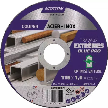 DISQUE A TRONCONNER FIN METAL INOX PLAT 115X1 - ref. 1925866 | TP Agri