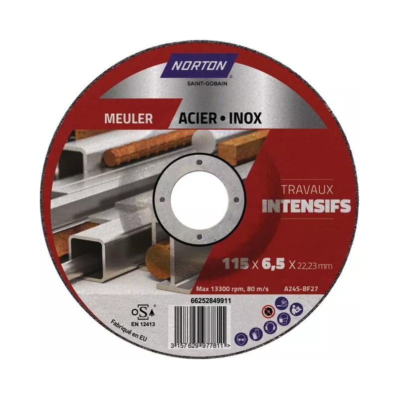 DISQUE A EBARBER METAL INOX MOYEU DEPORTE 115 - ref. 1925868 | TP Agri