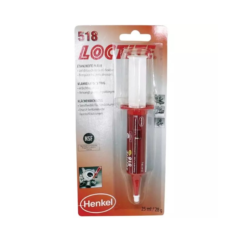 PATE A JOINT ROUGE 518 SERINGUE 25 ML LOCTITE - ref. 1982439 | TP Agri