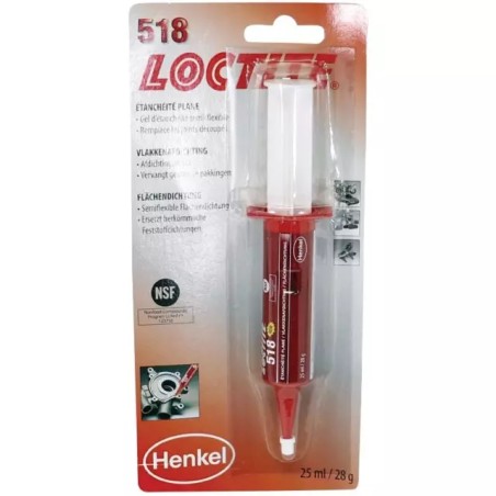 PATE A JOINT ROUGE 518 SERINGUE 25 ML LOCTITE - ref. 1982439 | TP Agri
