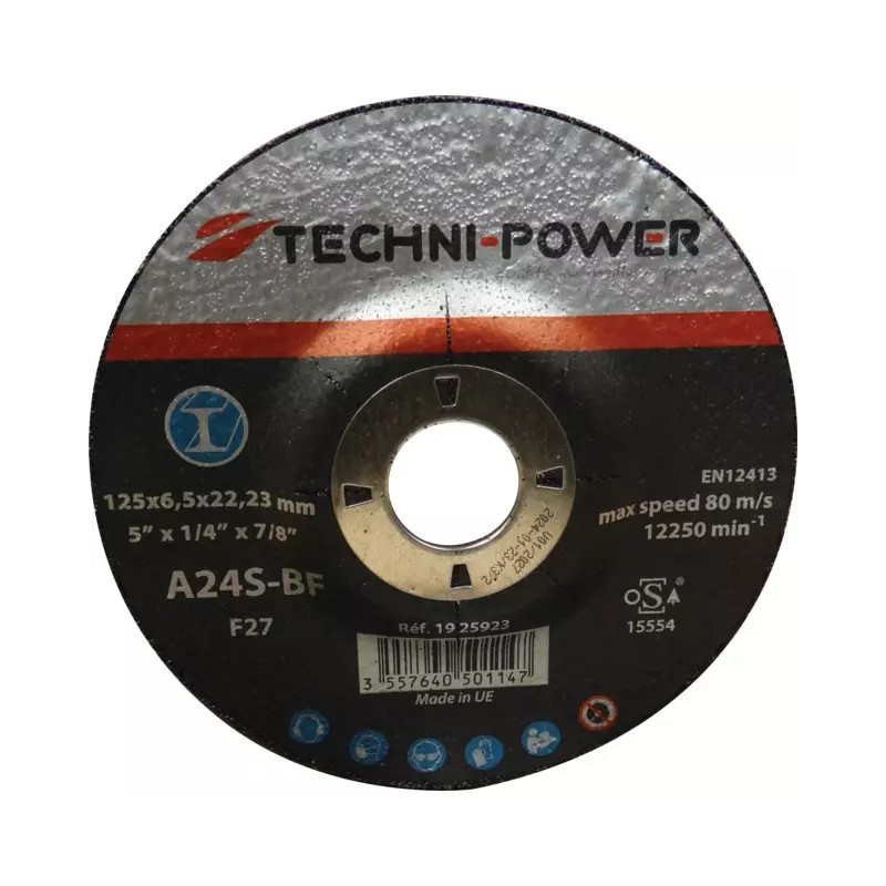 DISQUE A EBARBER METAL INOX MOYEU DEPORTE 125 - ref. 1925923 | TP Agri
