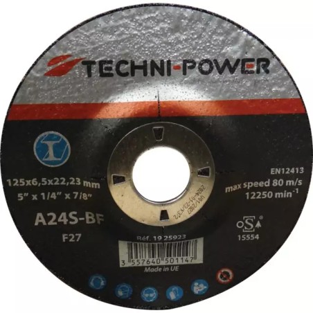DISQUE A EBARBER METAL INOX MOYEU DEPORTE 125 - ref. 1925923 | TP Agri