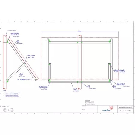 KIT DE FIXATION SUR MÂT POUR PANNEAU SOLAIRE - ref. 31308220 | TP Agri