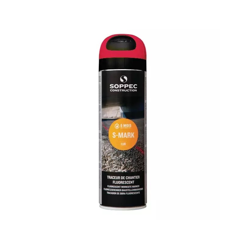 TRACEUR DE CHANTIER ROUGE FLUORESCENT 500ML - ref. 21312410 | TP Agri