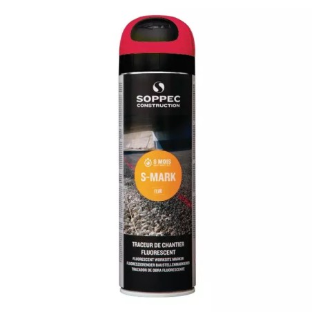 TRACEUR DE CHANTIER ROUGE FLUORESCENT 500ML - ref. 21312410 | TP Agri