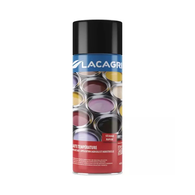 PEINTURE HAUTE TEMPERATURE NOIRE AEROSOL 400ML - ref. 234698 | TP Agri