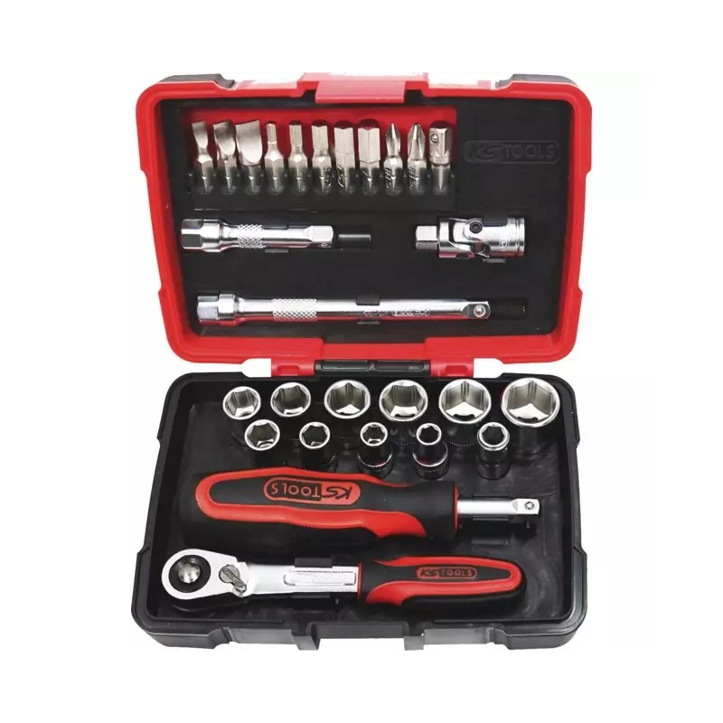 DOUILLES ET ACCESSOIRES 1/4" ULTIMATE COFFR - ref. KS9220626 | TP Agri