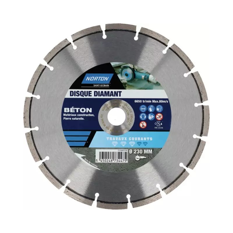 DISQUE A TRONCONNER DIAMANT BETON 230X22,2 MM - ref. 1925089 | TP Agri