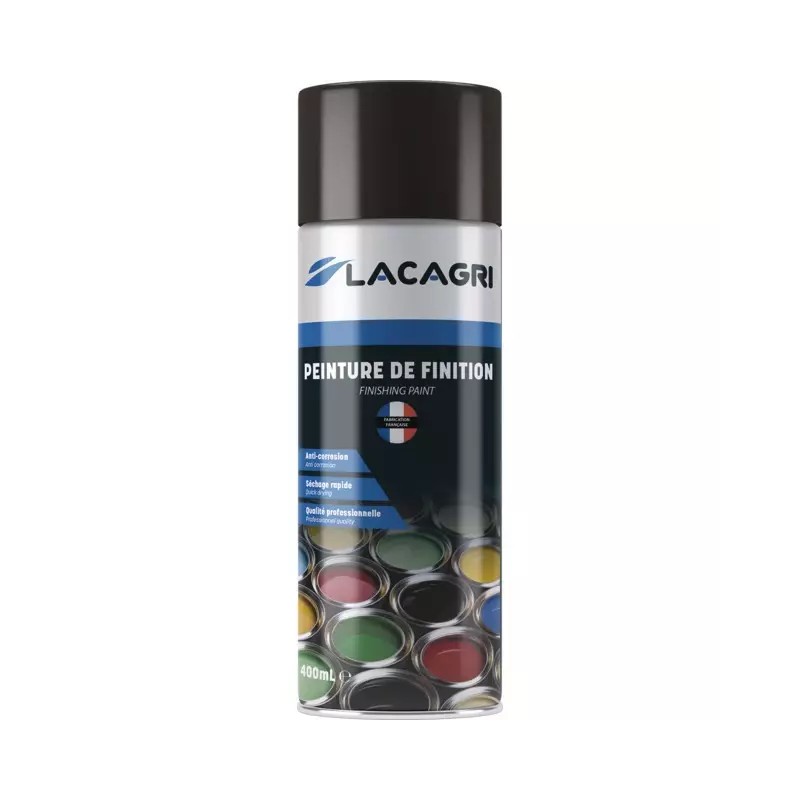 PEINTURE DE FINITION NOIR AEROSOL 400ML LACAGR - ref. 256597 | TP Agri
