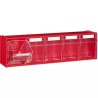 MODULE ROUGE 5 CASIERS BASCULANTS TRANSPARENT - ref. 9033613 | TP Agri