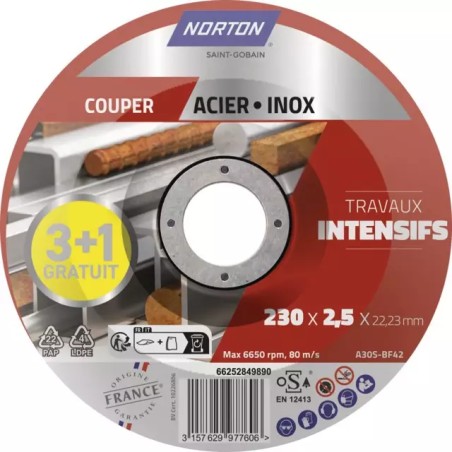 DISQUE A TRONCONNER METAL INOX MOYEU DEPORTE - ref. 1925870 | TP Agri