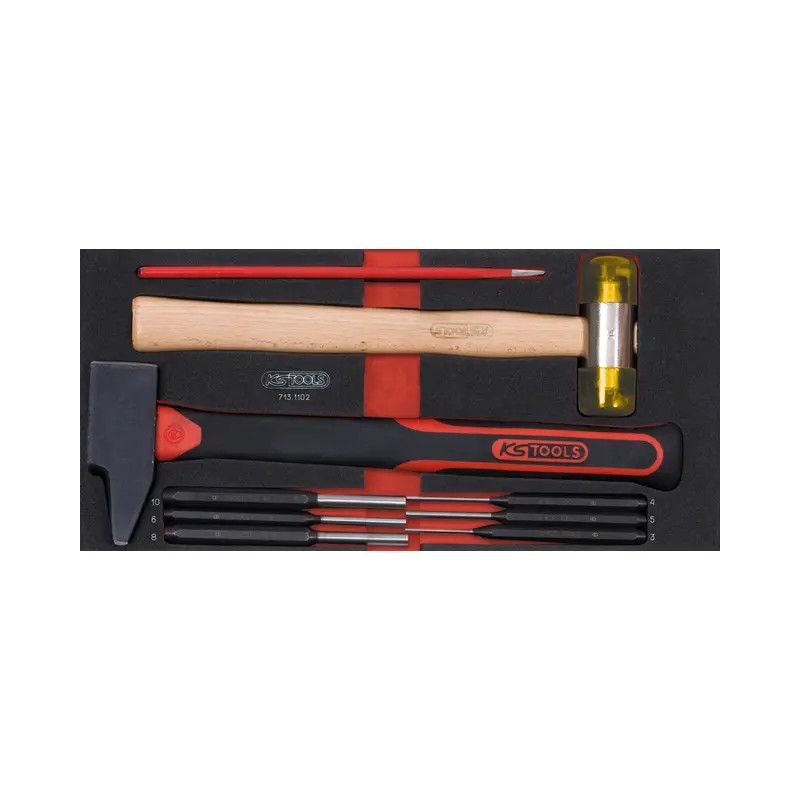 MODULE D'OUTILS DE FRAPPE 9 PIECES KS TOOLS - ref. KS7131102 | TP Agri