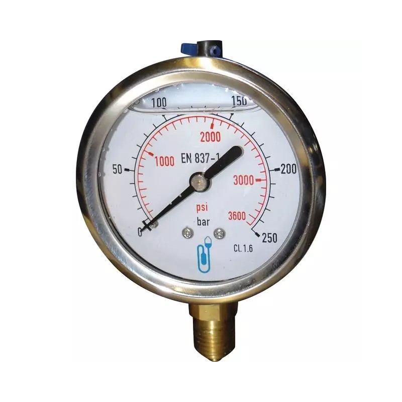 MANOMETRE GLYCERINE 63 MM 250 BAR RADIALE 1/4 - ref. 3560880 | TP Agri