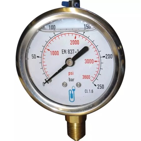 MANOMETRE GLYCERINE 63 MM 250 BAR RADIALE 1/4 - ref. 3560880 | TP Agri