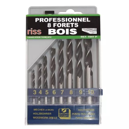 FORETS 3 A 10 MM BOIS COFFRET DE 8 PIECES RIS - ref. 1927735 | TP Agri