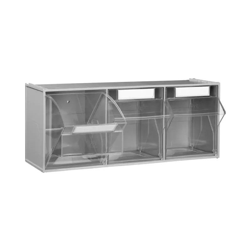 MODULE GRIS 3 CASIERS BASCULANTS TRANSPARENTS - ref. 9033625 | TP Agri