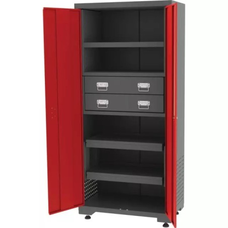 ARMOIRE DE RANGEMENT HAUTE A 2 TIROIRS - ref. KS8108057SN | TP Agri