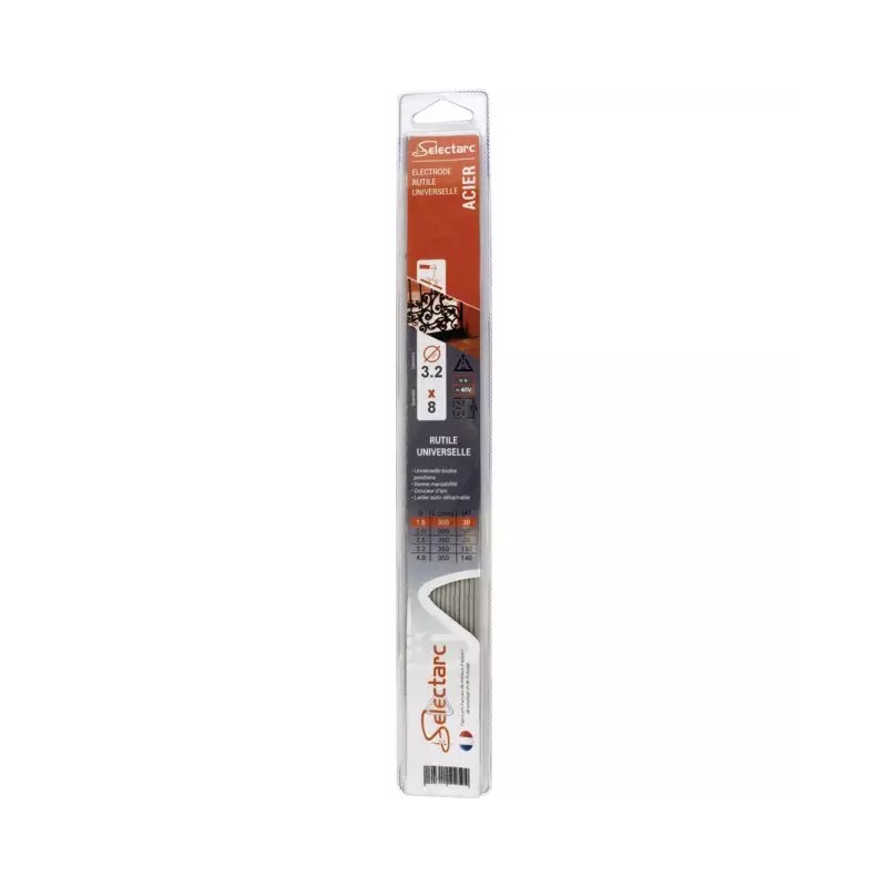 ELECTRODE ACIER Ø 3,2 BLISTER DE 8 SELECTARC - ref. 1930460 | TP Agri