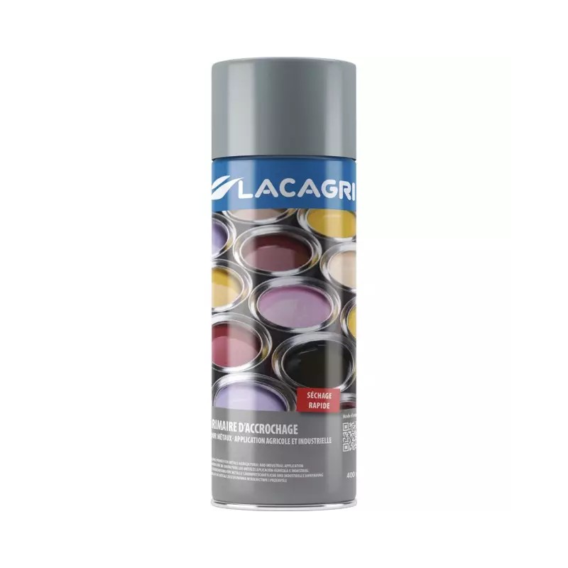 PEINTURE PRIMAIRE GRIS AEROSOL 400ML LACAGRI - ref. 237598 | TP Agri
