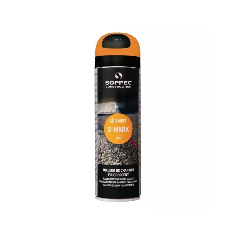 TRACEUR DE CHANTIER ORANGE FLUORESCENT 500ML - ref. 21312411 | TP Agri