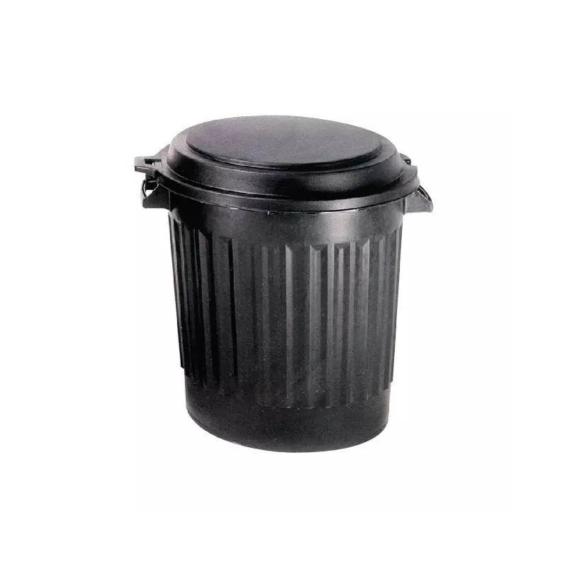 POUBELLE NOIRE AVEC COUVERCLE 80 LITRES - ref. 2450160 | TP Agri