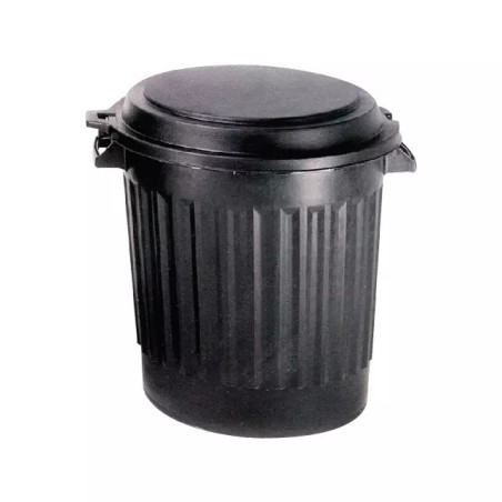 POUBELLE NOIRE AVEC COUVERCLE 80 LITRES - ref. 2450160 | TP Agri