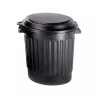 POUBELLE NOIRE AVEC COUVERCLE 80 LITRES - ref. 2450160 | TP Agri