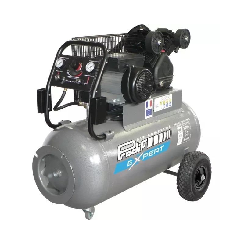 COMPRESSEUR A AIR 100L 3CV MONOPHASE 21M3 PRO - ref. 1940007 | TP Agri