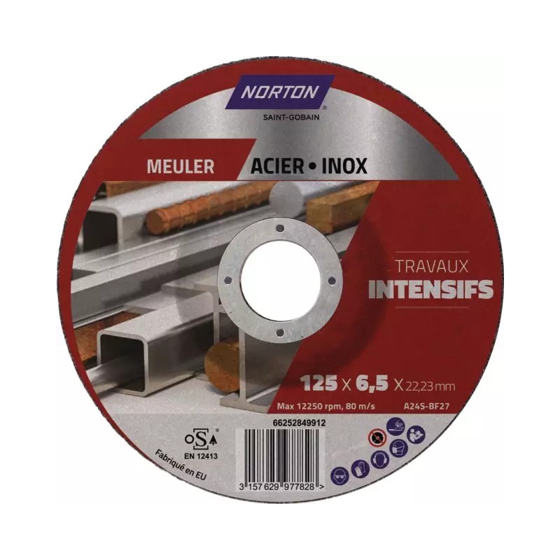 DISQUE A EBARBER METAL INOX MOYEU DEPORTE 125 - ref. 1925856 | TP Agri