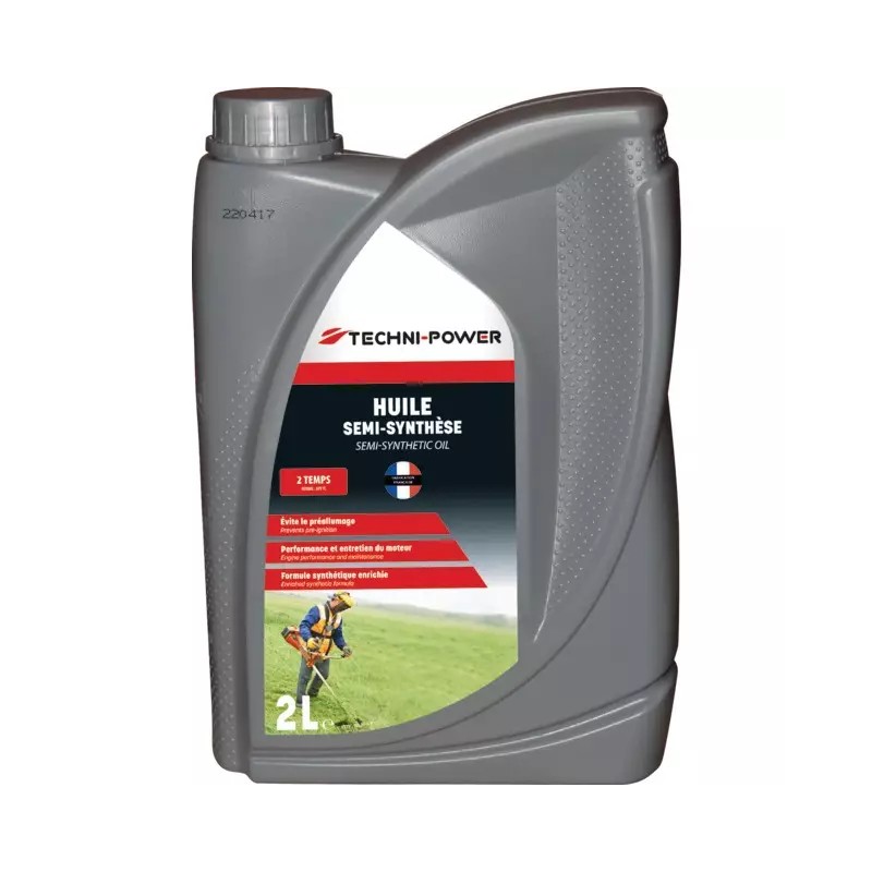 HUILE 2 TEMPS SEMI-SYNTHESE BIDON 2L TECHNI-P - ref. 1970055 | TP Agri