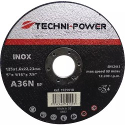 DISQUE A TRONCONNER FIN METAL INOX PLAT 125X1 - ref. 1925918 | TP Agri