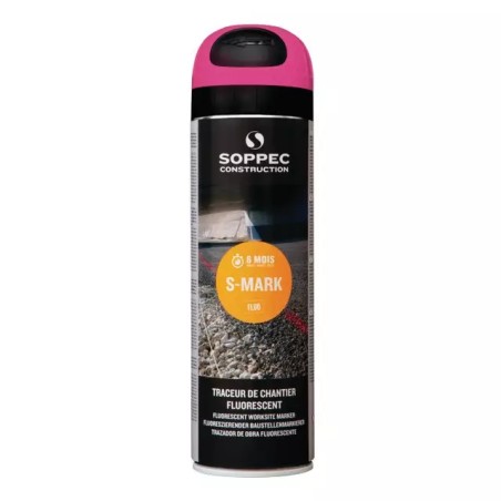 TRACEUR DE CHANTIER ROSE FLUORESCENT 500ML - ref. 21312415 | TP Agri