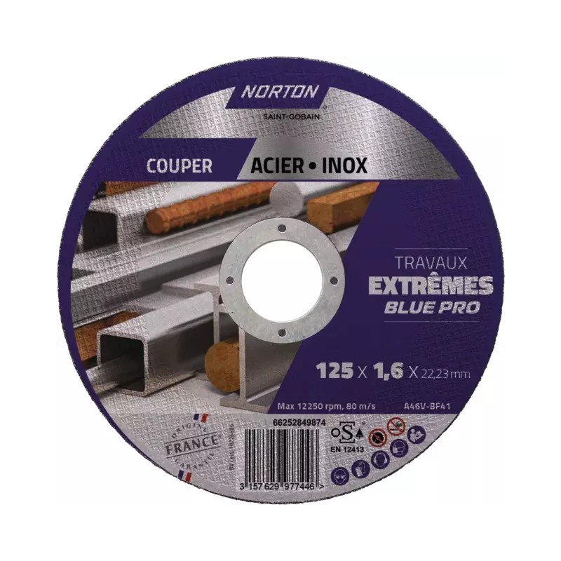 DISQUE A TRONCONNER FIN METAL INOX PLAT 125X1 - ref. 1925855 | TP Agri