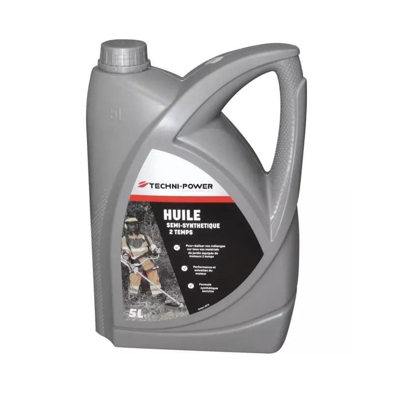 HUILE 2 TEMPS SEMI-SYNTHESE BIDON 5L TECHNI-P - ref. 1970060 | TP Agri