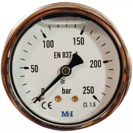 MANOMETRE 63 MM 250 BAR ARRIERE 1/4" - ref. 32009662 | TP Agri