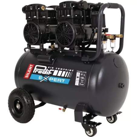 COMPRESSEUR A AIR 100L SILENCIEUX 3CV MONOPHA - ref. 1940066 | TP Agri
