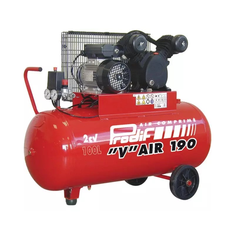 COMPRESSEUR A AIR 100L 2CV MONOPHASE 15M3 PRO - ref. 1940038 | TP Agri