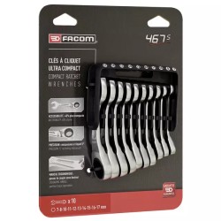 CLE MIXTE A CLIQUET COURTE DE 7 À 17 MM ETUI - ref. 1911121 | TP Agri