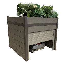 Garage pour robot de tonte jardinière en bois - ref. AB01GV | TP Agri