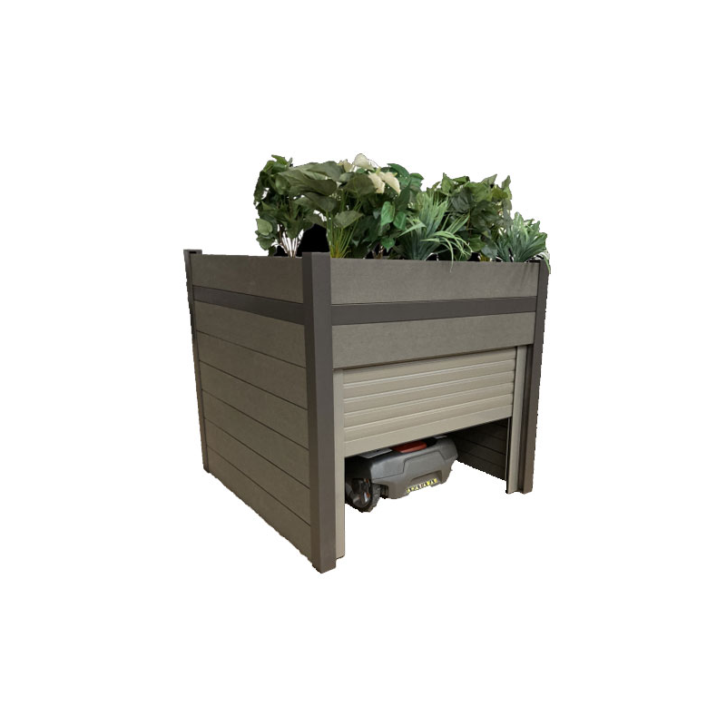 Garage pour robot de tonte jardinière en bois - ref. AB01GV | TP Agri