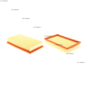 CARTOUCHE FILTRE A AIR RECTANGULAIRE - ref. 2175164 | TP Agri