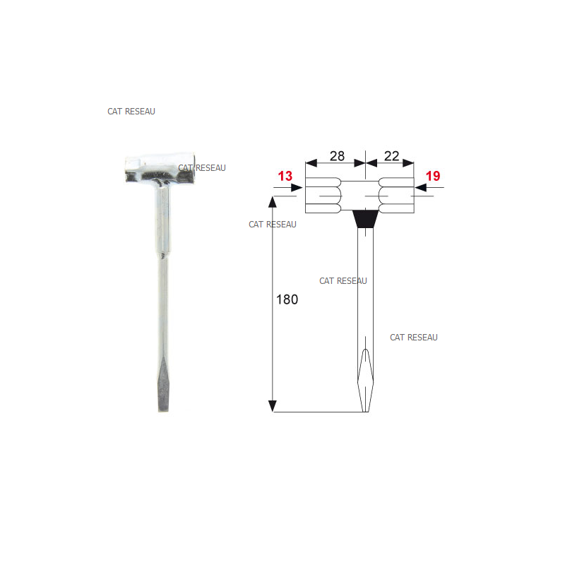 CLE A BOUGIE RENFORCEE 13 X 19 - ref. CBR1319 | TP Agri