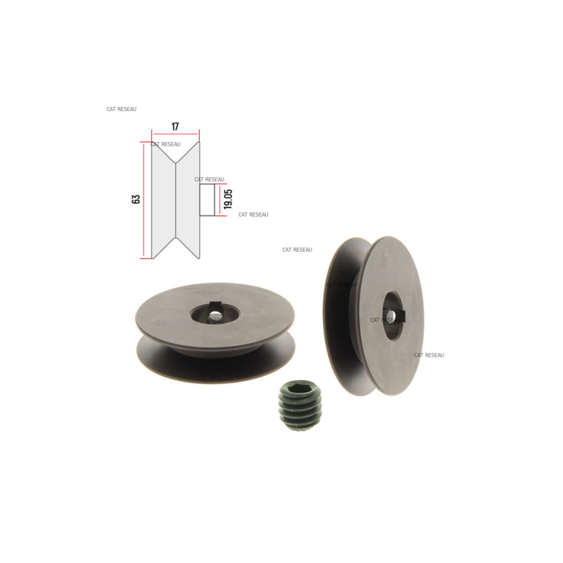 POULIE V 19,05 x 63,05mm COUR 13MM - ref. 131261 | TP Agri